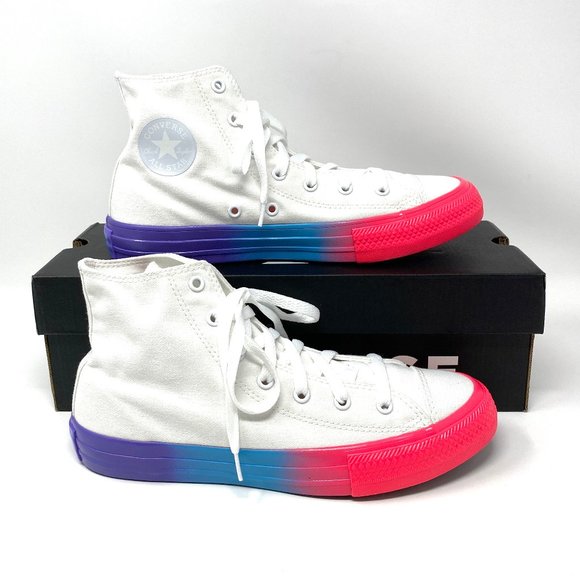 Converse Shoes - Converse Chuck Taylor Sneaker Women AS OX White Racer Pink Canvas Hi Top 664196F